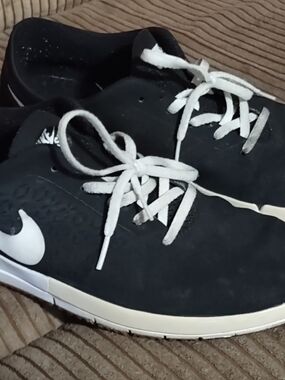 Nike Black and White Low-Top Skate Sneakers